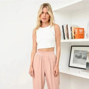 Lulus Let's Tie It White Tie-Back Cropped Tank Top